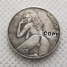 Никелевые монеты Hobo _ type #45 _ 1928-d с гравировкой в виде американского бизона из никеля, копия никелевой монеты, бесплатная доставка 2024 - купить недорого