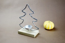 1 pieza de candelero de hierro con forma de árbol de Navidad, candelabro, soporte para fiesta, fiesta, boda, Festival con soporte Wodd MK021 2024 - compra barato
