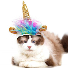 Cute Pet Unicorn Hat for Cats and Small Dogs Puppy Cat Costume Accessory for Halloween Christmas Cosplay Mane Cap 2024 - buy cheap