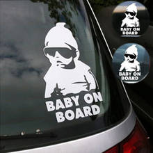 Cool Baby On Board Car-Styling Decals Reflective Vinyl Stickers Waterproof Auto Body Window Decoration White 2024 - buy cheap