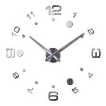 Top Fashion Diy 3d Clock Watch Wall Clocks Acrylic Mirror Home Decoration Quartz Circular Needle Modern Metal 2024 - buy cheap