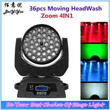2pcs/lot Led Moving Head Zoom Light 36*10W RGBW 4in1 With Dmx512 |Led Moving Head Wash Zoom Light 2024 - buy cheap