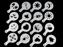 16pcs/lot Kitchen Dining & Bar Cappuccino Coffee Barista Stencils Template Strew Flowers Pad Duster Spray OK 0236 2024 - buy cheap