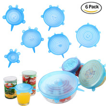 6pcs Silicone Fresh-keeping Cover Bowl Cover Sealed Refrigerator Fresh-keeping Film Universal Pot Cover 2024 - buy cheap