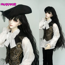 Free Shipping 1/3 Bjd Pullip High-temperature Fiber Synthetic Long Wave Curly Black Hair Wig On Sale In MUZIWIG 2024 - buy cheap