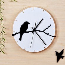 Reloj de pared de cuarzo con diseño de pájaro para decoración del hogar, cronógrafo de pared con diseño de pájaro, estilo moderno y creativo, para sala de estar 2024 - compra barato