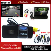 FUWAYDA HD Video Auto Parking CCD rear view car camera 4.3 inch Mirror Monitor for VW GOLF 4 5 6 MK4 MK5 EOS LUPO BEETLE Superb 2024 - buy cheap