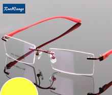 RuoWangs spectacle frame myopia glasses optical frames glasses rimless eyeglasses frame men women eye glasses brand eyeglasses 2024 - buy cheap