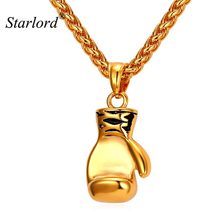 Starlord Boxing Glove Pendant Charm Necklace Sport Boxing Jewelry 316L Stainless Steel/Gold Color Chain For Men New GP2213 2024 - buy cheap