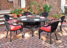 Hot Sale outdoor dining furniture garden patio rattan table and chairs sets 2024 - buy cheap