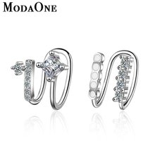 ModaOne Fashion Korean Clip On Earrings For Women Silver Color Copper Ear Cuff Jewelry Girls pendientes mujer 2024 - buy cheap