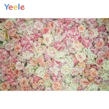 Yeele cenário de flores puras, rosas para decoração de festas, fotografia ou casamento, fundo fotográfico para estúdio fotográfico 2024 - compre barato