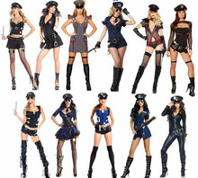 Fantasia feminina de 2016, vestido de polícia, roupa íntima para cosplay, fantasia de halloween, tamanho grande 2024 - compre barato