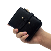 2021 New Arrival Mini Women Wallet Fashion Solid Color Women Small Wallets Zipper Girls Clutch Purse Coin Card Holder Carteras 2024 - buy cheap