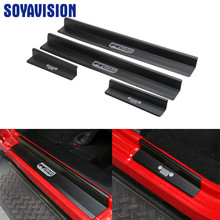 New Door Sills Car Pedal Scuff Plate Entry Guards Strips Black For Jeep Wrangler JK 4 Door 2007-2016 Aluminum Alloy 4-Door 2024 - buy cheap