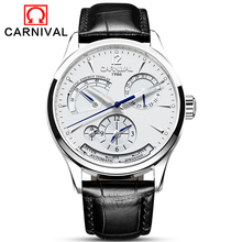 CARNIVAL Automatic Mechanical Watch Calendar Waterproof Luminous Mens Watches Top Brand luxury, stainless steel, Automatic self-wind, Mechanical wristwatches, water resistant 2024 - buy cheap
