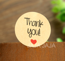 (100pcs/lot) Kraft paper Thank You packaging label  Seal Sticker Round Stickers for Gift  Adhesive Sticker(tt-1147) 2024 - buy cheap