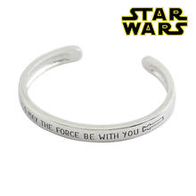 Wars Bangles Bracelet the Force Awakens may the Force be with you Hand Stamped Open Lightsaber Trendy Jewelry Bracelet Men 2024 - buy cheap