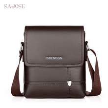 Mens's PU Leather Shoulder Bag Crossbody Bag For Men Fashion Vintage Simple Business Male Designer Small Handbag Messenger Bags 2024 - buy cheap