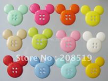 NB014 (can choose color) loose buttons mix 300pcs Mickey shape cartoon buttons plastic children clothes accessories 2024 - buy cheap