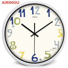 Airinou Cartoon Tortoise And Fish Brief Number Design Glass And Metal Wall Clock  Hotel And  Theme Park 2024 - buy cheap