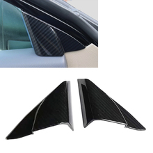 JEAZEA 2Pcs Carbon Fiber Black ABS Interior Front Triangle Frame Cover Decoration Fit for Toyota Camry 2018 Car Styling 2024 - buy cheap