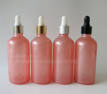 12PCS/lot 100ml Pink Dropper Bottle 100cc Glass Essential Oil Container With Drop 2024 - buy cheap