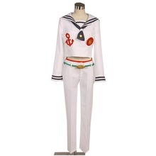 2020 JoJo's Bizarre Adventure Josuke Higashikata Cosplay Costume White Navy Uniform 2024 - buy cheap