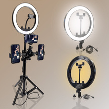 26cm Photography Ring Light LED Selfie Lighting Dimmable Lamp For Makeup Video Live Studio With 110cm or 160cm Tripod & USB Plug 2024 - buy cheap
