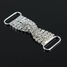 1pc Rhinestone Bikini Connectors Silver Base Buckle For Swimming Wear Bikini Decoration B01718Y 2024 - buy cheap