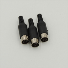 20pcs black 13-Pin DIN Male Plug Soldering 13 PIN Audio AV Connector 2024 - buy cheap