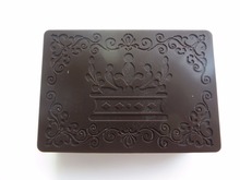 QT0049 forma cuadrada corona sello hecho a mano jabón molde hojas diseño de arte Chocolate molde DIY silicona para jabón moldes para pudin Jelly Mold 2024 - compra barato