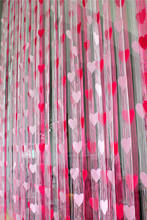 Latest styles double color encryption, high-end love heart line curtain, string curtains, decorative door curtain free shipping 2024 - buy cheap
