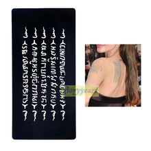 1PC New Sexy Product Black Flash Long Henna Temporary Glitter Tattoo Mixture Picture Women Make Up Body Art Painting Stencil D05 2024 - buy cheap
