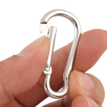 5Pcs Silver Aluminum Alloy Spring Carabiner Snap Hook Hanger Keychain For Outdoor Hiking Fishing Traveling 2024 - buy cheap
