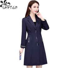 UHYTGF High quality women windbreaker large size coats Hot sale spring autumn trench coat women Korean slim ladies outerwear1389 2024 - buy cheap