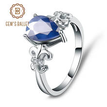 Женские винтажные кольца gemb's BALLET, из стерлингового серебра 925 пробы, натуральный сапфировый драгоценный камень, для помолвки и свадьбы 2024 - купить недорого