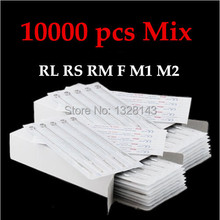 Wholesale - 10000Pcs Assorted Disposable Sterile Tattoo Needles Mixed Size For Tattoo Ink Cups Tips Kits Sold FreeshippingDHL 2024 - buy cheap