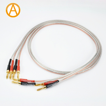 ANAUDIOPHILE 4N OFC Speaker Audio Cable Oxygen Free Copper Speaker Cable Gold Plated Banana Plugs,Selectable Length 2024 - buy cheap