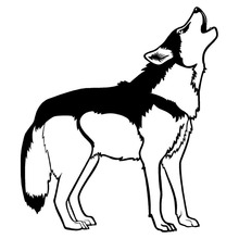 14.5*16.6CM Howling Husky Dog Car Stickers Personality Vinyl Decal Car Styling Bumper Accessories Black/Silver S1-1017 2024 - buy cheap