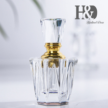 H & D-minibotella de Perfume vacía, Cristal Tallado egipcio transparente, rellenable, de vidrio artístico, regalos únicos para cumpleaños y Navidad, 3ml 2024 - compra barato