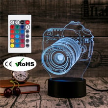 Iluminación Led novedosa 3D, regalo creativo, luz nocturna, lámpara de mesa, luz Led para cámara de noche, pasillo de luces Led para casa, Hotel, fiesta, ambiente 2024 - compra barato