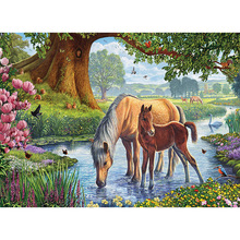 Zhui star-pintura de diamante 5d artesanal, cuentas cuadradas completas, caballo bordado, punto de cruz de agua para bebidas, mosaico de diamantes de imitación, regalo para decoración del hogar 2024 - compra barato