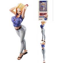 20 см аниме Dragon Ball Z блеск и Гламурные Android NO. 18 лазурит джинсы Ver ПВХ фигурка игрушка кукла модель подарок 2024 - купить недорого