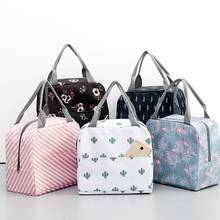Functional Pattern Cooler Lunch Box Portable Insulated Canvas Lunch Bag Thermal Food Picnic Lunch Bags For Women Kids 2024 - buy cheap