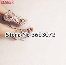 2019 sandalias mujer Open Toe Tie Up Buckle Strap Angel Wings Sandals Luxury Brand Lady Stiletto Thin Heels Pumps Shoes Big Size 2024 - buy cheap