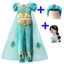 Traje de princesa jazmín para Halloween, libro de cuentos, lámpara de Aladdín, disfraz de Cosplay, semana, Día de los niños, vestido de fantasía para el vientre 2024 - compra barato