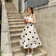 Fairy Dress 2019 Summer Women's Korean Student Backless Sexy Slim Vintage Mid-length Sweet And Lovely Dress 2024 - buy cheap