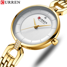 CURREN женские модные повседневные часы женские часы люксовый бренд часы простые Кварцевые женские водонепроницаемые наручные часы reloj mujer 2024 - купить недорого