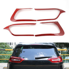 Red Tail Light Cover Rear Lamp Trim Molding Strip 4Pcs For Cherokee 2016 2024 - buy cheap